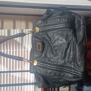 Chloe black leather shoulder bag silvering on the  hardware